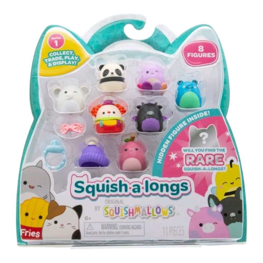Squishmallows Squish-a-Longs Mini-Squish 1-Inch Figure 8 Pack Series 1 N…